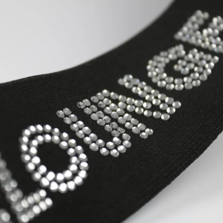 Hot-Fix Rhinestone Elastic Band for Women’s Apparel