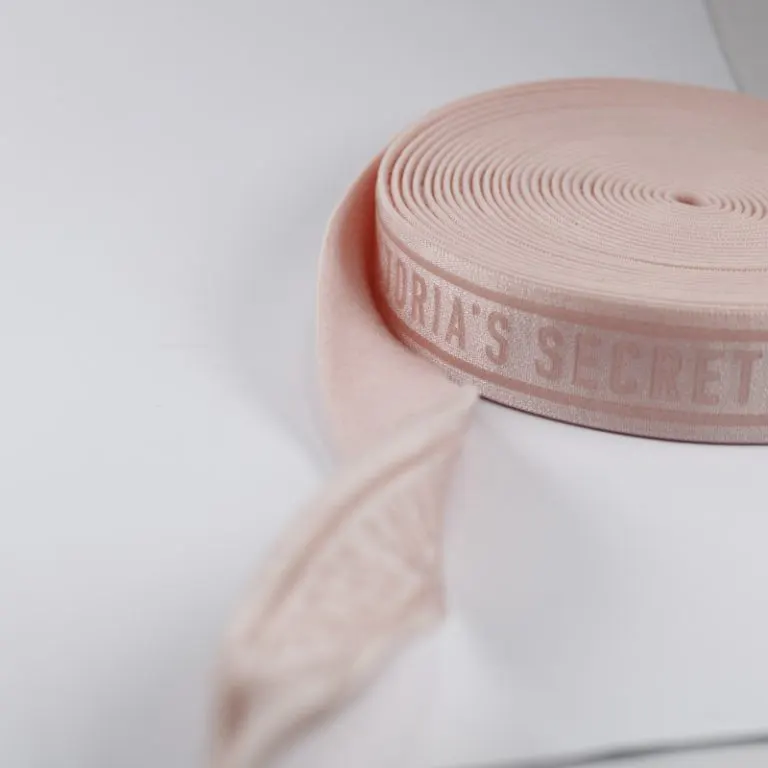 Pink Transparent Silicone Non-Slip Printed Elastic Band