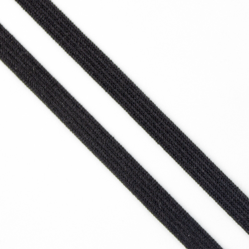 Close-up of 6mm flat elastic earloop material