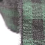 Faux Mink Velvet Plaid Jacquard Elastic Band – Green Base with Black Check (SKU-766)